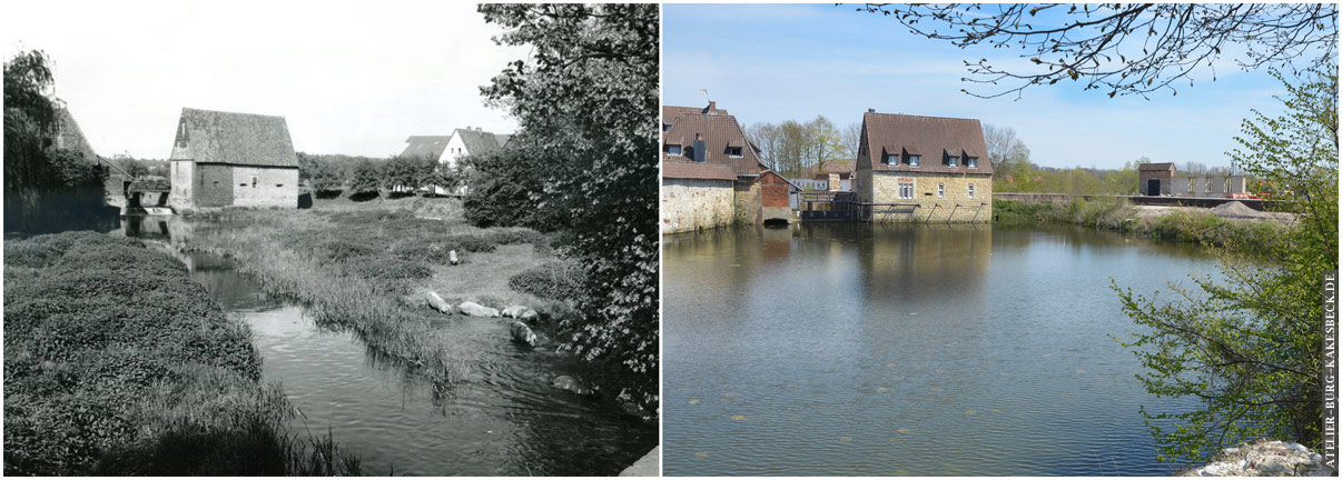 Graefte der Burg Kakesbeck-Damals und Heute