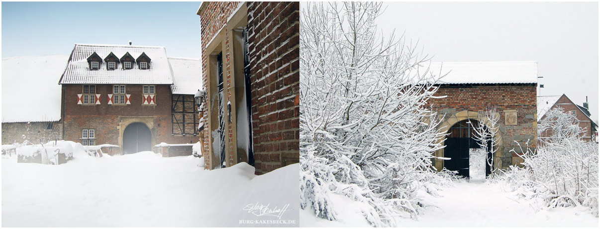 Winter auf Burg Kakesbeck im Dezember 2010