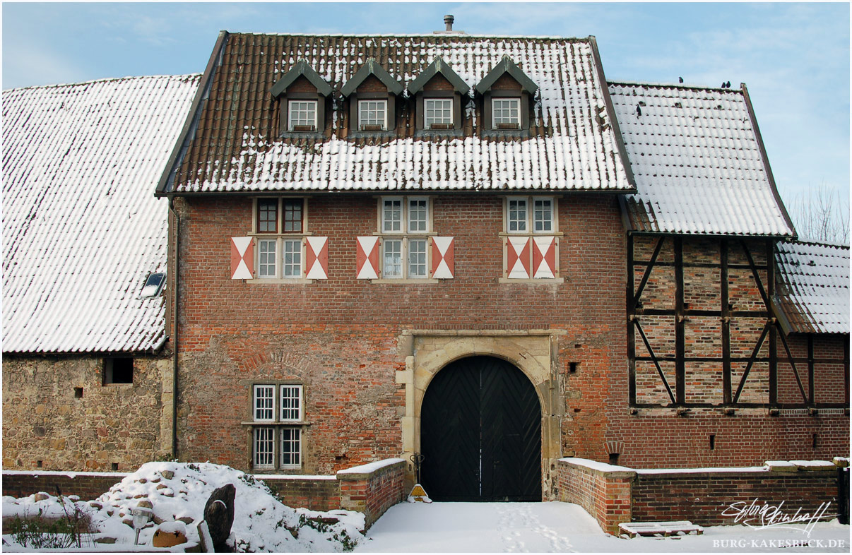 Burg Kakesbeck im Münsterland, 2010 im Schnee